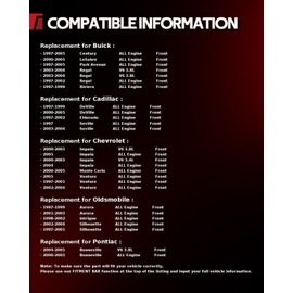 Torchbeam 4pcs Front Brake Kits Fit for 2000-2005 Monte Carlo, 1997-2005 Park Avenue, 2000-2003 Impala 3.4L, 1997-2004 Regal, 2000-2003 Impala 3.8L and More, Brake Pad Front D699