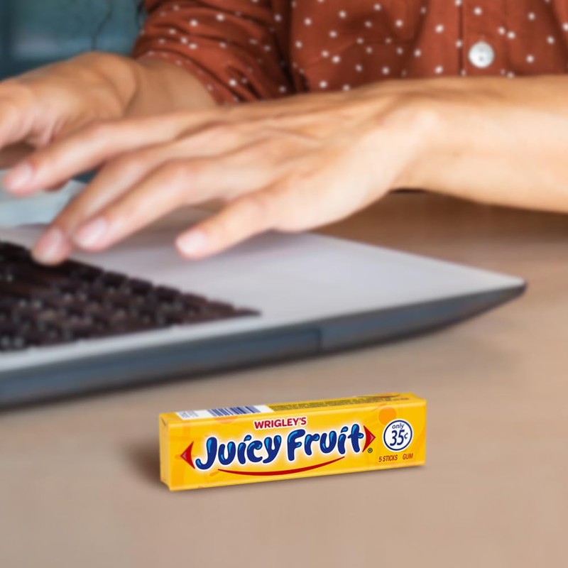 JUICY FRUIT Original Bubble Gum Chewing Gum Bulk Pack, 5