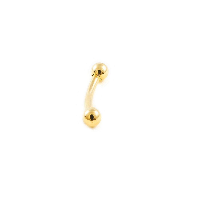 Monde Petit 18ct Yellow Gold ball 3 mm eyebrow Piercing