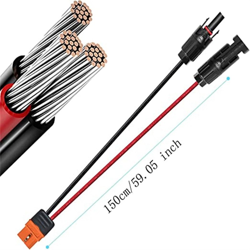 REEYINTCK XT60i Solar Charging Cable 12AWG 5FT - Solar Panel