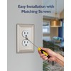 ZILLSEA Decorative Framed Design Switch Plates Outlet Covers, Duable Metal