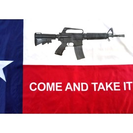 High Supply 3x5 Texas Come and Take It Flag with Two Brass Grommets, Double Stitched Edges, and 100% Polyester Fabric, Come and Take It Flag 3x5 Foot Texas Flag, 2nd Amendment Flag