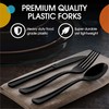 Exquisite Black Plastic Forks 50 Pieces Black Forks Disposable Utensils