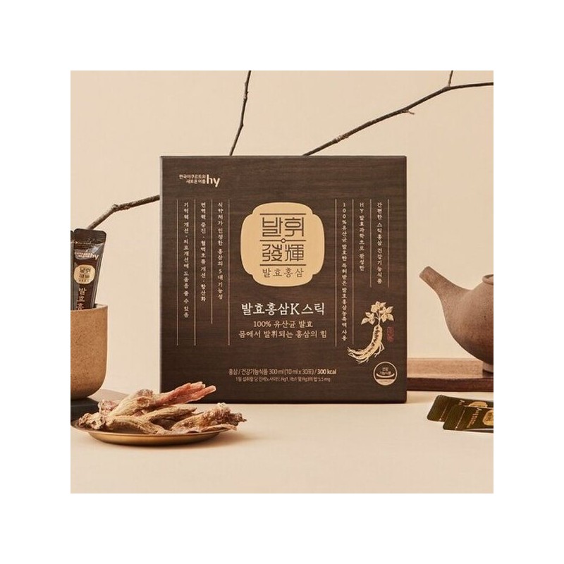 한국야쿠르트 발효홍삼K 스틱 (10ml X 30포) 홍삼스틱 Korean Yakult Fermented