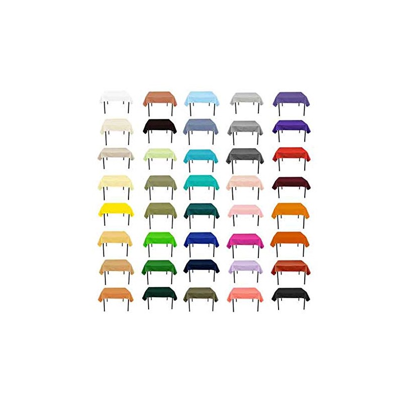 KS Linens Polyester Square Tablecloth 24"x24" (Red)