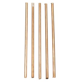 5Pcs 99.9% Pure Copper Cu Metal Rods Cylinder, Diameter 4mm, Length 100mm