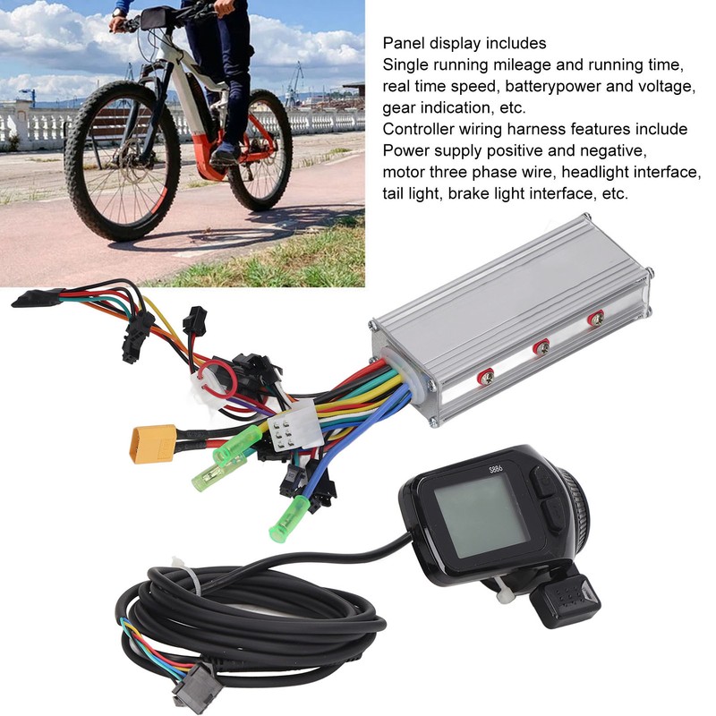 Electric Bicycle Brushless Controller Kit Electric Bike LCD Display Panel