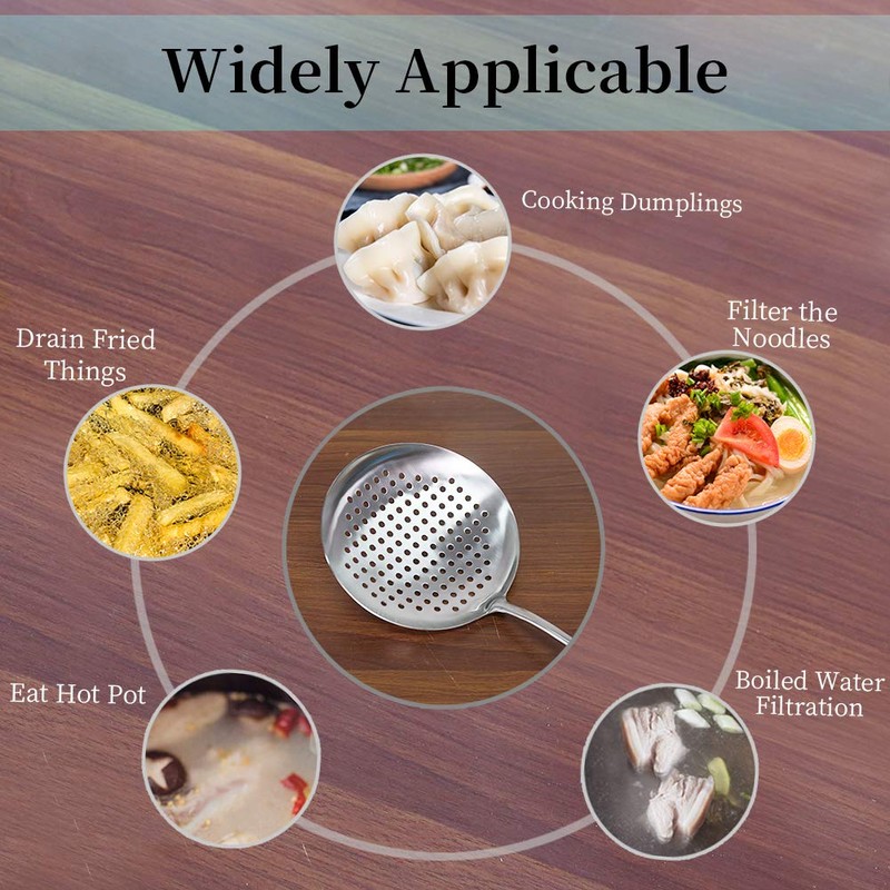 Newness Slotted Spoon, [Rustproof, Integral Forming, Durable] 304 Stainless Steel