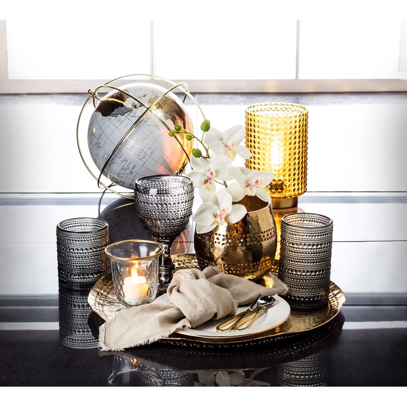 Abbott Collection Pebble Finish Highball, 5 inches high, Grey