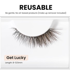 AIRE STUDIO Get Lucky False Eyelashes Natural Look - Natural False Lashes - Soft Thin Clear Band - Natural Lashes