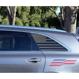 Digo Auto Styling FIts 2016-2019 Kia Sorento Rear window American Flag Decals sticker Matt black