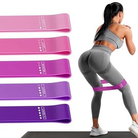 IEOVIEE Gomas Elásticas Musculación, 5 Niveles de Resistencia, para Yoga, Entrenamientos de Fuerza y Pilates, con Guía de Entrenamiento y Bolsa de Alm