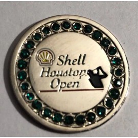 Unbranded Shell Houston Open ,Emerald Bling golf ball marker