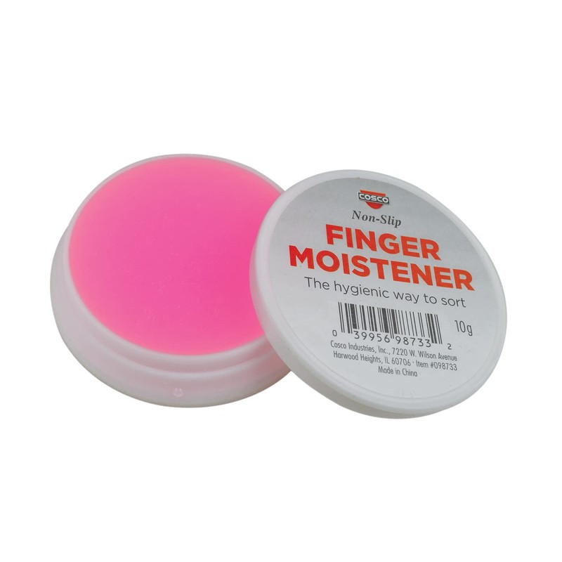 COSCO Fingertip Moisteners, 10g Container, 3/Pack
