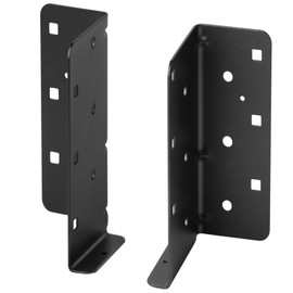 GBGS 2 Pairs Black Split Joist Hanger for 2x8 Post,13 Gauge Face Mount Joist Hanger,Powder Coating