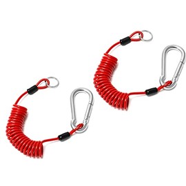 2pcs Breakaway Trailer Cable,Spring Towing Coiled Wire,Trailer Safety Cables for RV Trailer Emergency (6Ft)