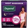 Depend Night Defense Adult Diapers, Incontinence & Postpartum Bladder Leak