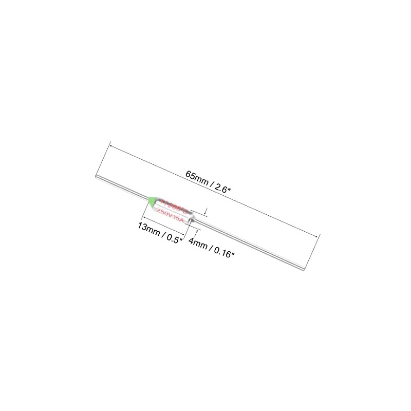 sourcing map Thermal Fuses 250 V 15 A TF 200