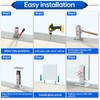 Muzata 4Pack Brushed Glass Railing Spigot Clamp Rectangle Stainless Steel