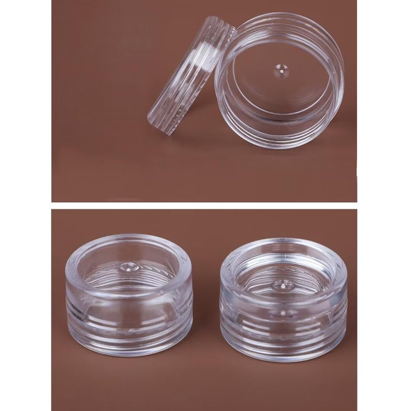 5pcs Travel Pots for Toiletries Transparent Plastic Travel Container Jars