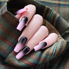 Press On Nails Colorful Acrylic Short Press On Nails Kits Nail Stickers Glue-on Nails Reusable Ready to wear Fake Nails for Women