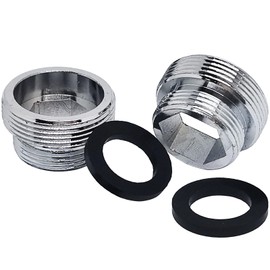 Faucet Adapter Aerator For Water Purifier,18mm Male x 1mm To 22mm Male Connector,Faucet Adapter Brass Fitting,Tap Connector Aerator For Bathroom Kitchen(Silver,2pcs)