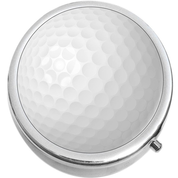 Golf Ball Pattern Medicine Vitamin Pill Box - Portable Pillbox