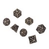 7pcs Copper Dice Set Polyhedral Hollow Clear Number Balancing Table