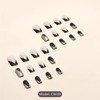 24pcs Short Square Shape Press On Nails, Fake Nail With