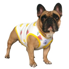 iChoue French Bulldog Cartoon T Shirts Cute Clothes for Medium Dogs Vest Tank Tops Frenchie Pug English Boston Terrier Pitbull Watermelon Banana - Medium