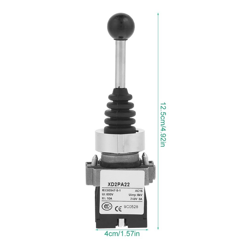 Joystick Momentary Switch 2NO 2-Position Spring Return Momentary Monolever Joy