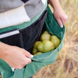 The Roo Gardening Apron with Pockets & Harvesting Pouch – Garden Clothes and Tools for Men and Women, Adjustable, Canvas, Water-Resistant, Washable, Ergonomic and Durable