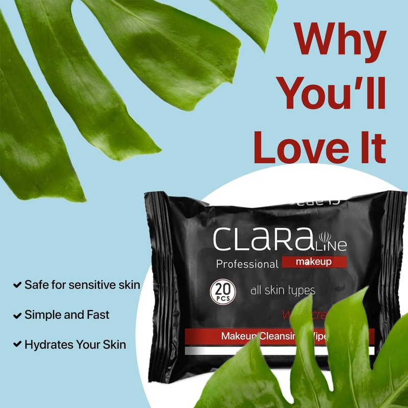 Makeup remover wipes, cleansing wipes infused with vitamin E, alcohol-free,