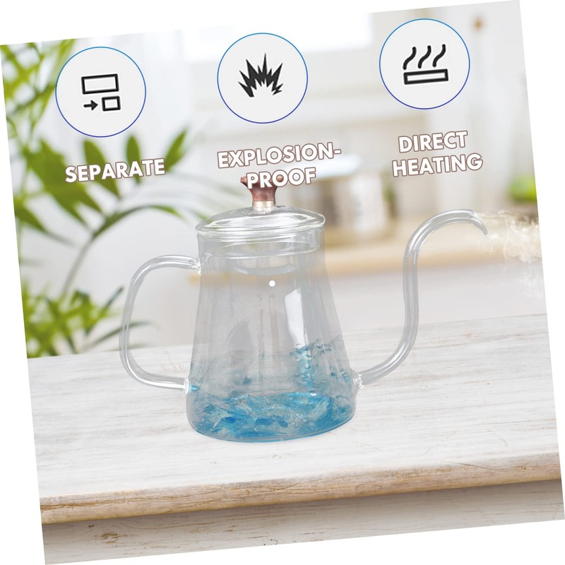 Ciieeo Glass Transparent Coffee Pot Hand Brewing Kettle for Coffee