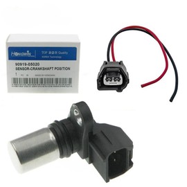 HWATPS 90919-05020 Crankshaft Position Sensor + Connector for Toyota 4Runner Tacoma T100 Tundra 3.4L V6 1994-2005 89054302