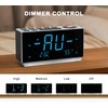 Dual Alarm Clock with FM Radio, Temperature & Humidity Display,