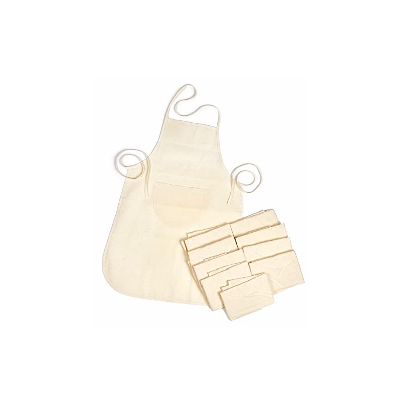10 Children's Aprons, Cooking/Craft Apron, 50 x 40 cm Cotton