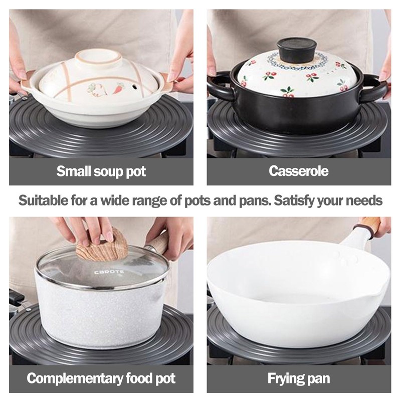 Bcuuozeeing Induction Adapter Plate, Induction Adapter Plate with Foldable Handle,
