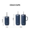 QWETCH - Cold Cup 600ml with Handle and Straw -