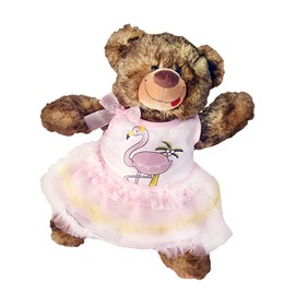 Flamingo Dress Outfit Fits Most 14" - 18" Build-a-bear and Make Your Own Stuffed Animals