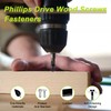 Wood Screws Assortment Kit, 500Pcs Phillips Drive Assorted Screws, Black