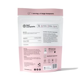 Feel Complete Feel Complete - Tasteless - Type 1&3 Bovine Skin Collagen Powder - for Women - Low Calorie, Halal, Anti Ageing - Amino Acids for Hair, Skin & Muscles - 2 Week Supply - 140g