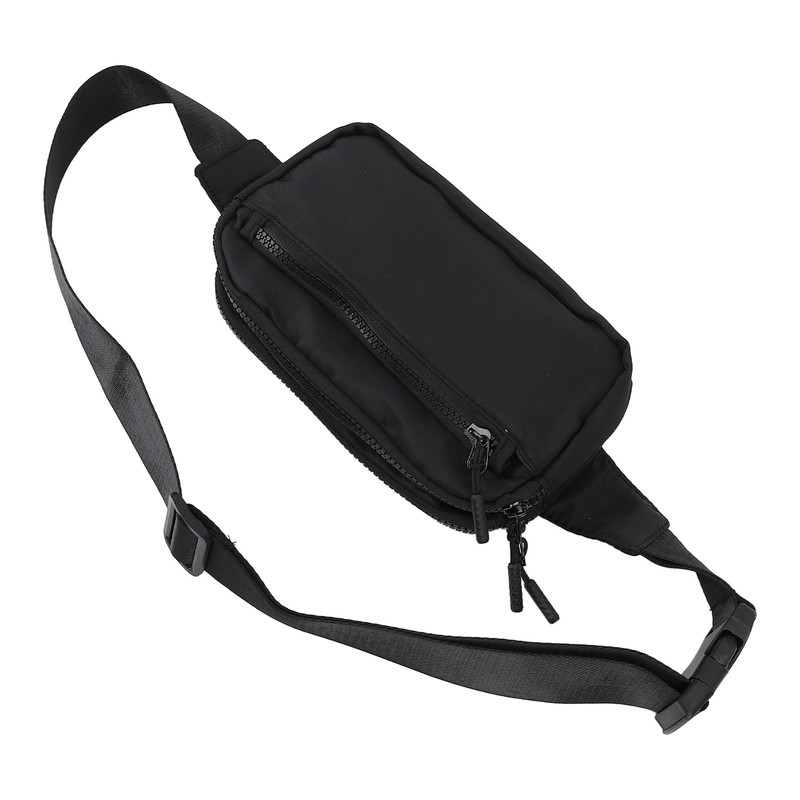 Waist Bag Double Layer Large Capacity Adjustable Strap Waterproof Nylon