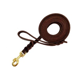 Leather Dog Leash 6FT |Braided Genuine Leather Dog Leash-6FT Running Leash Super Soft Distressed Real Genuine Leather-Soft and Slim-6ft LONG & 1/2" WIDE