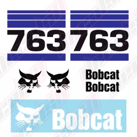 Aftermarket Bobcat 763 Skid Steer Set Vinyl Decal Sticker - Aftermarket