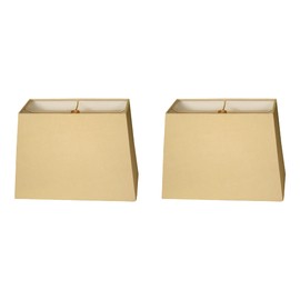 Royal Designs, Inc. Set of 2 Rectangle Hardback Lamp Shade, HB-613-18AGL-2, Antique Gold, (8 x 16) x (10 x 18) x 12, 2 Pack