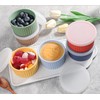 Koluti Nonstick Silicone Ramekins 8oz Set of 6, Creme Brulee