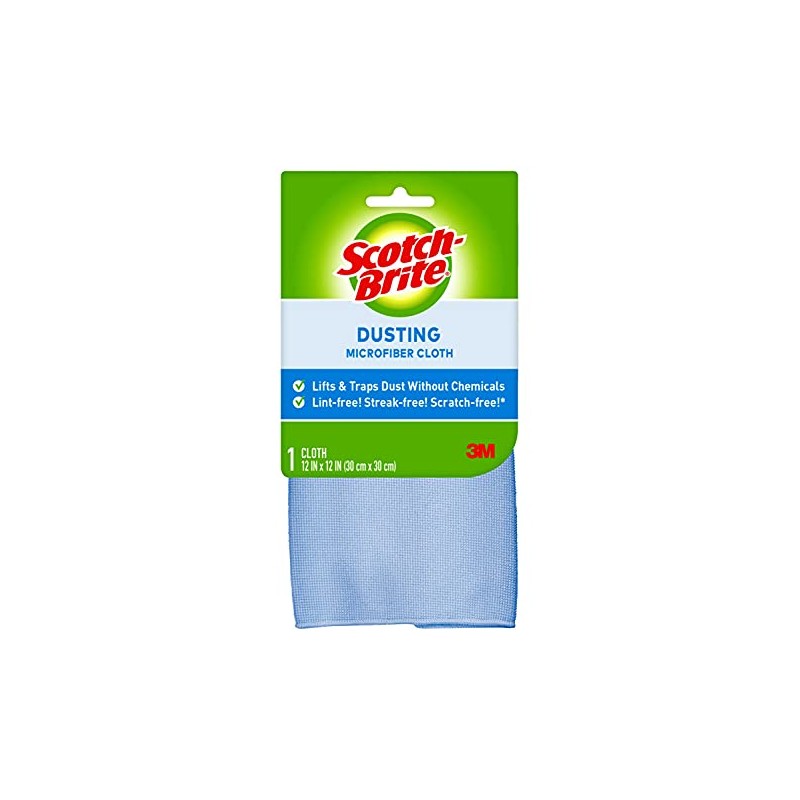Scotch-Brite Microfiber Dusting Cloth, Blue