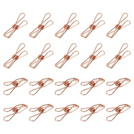 YOKIVE 100 Pcs Paper Clip, Metal Hollow Out Clips Mini Binder Paper Clamp, Keep Tidy, Great for Office, Art, Home, Daily Use (Rose Gold, 1.26-inch)
