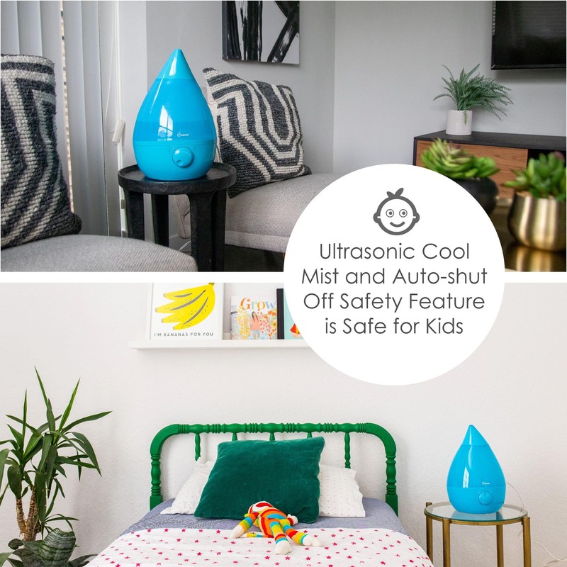 Crane Ultrasonic Cool Mist Humidifier for Bedroom, Baby Nursery, Kids
